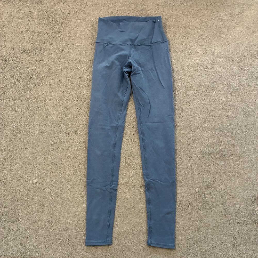 Alo Blue Yoga Workout Pants High Rise Athletic Leggings Women's Size XS